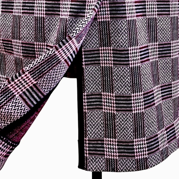 Anthropologie Avec Les Filles Plaid Blazer Notch Lapel Preppy Jacket Red Size XS - Picture 9 of 12